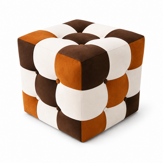 Karamel Patchwork Puf