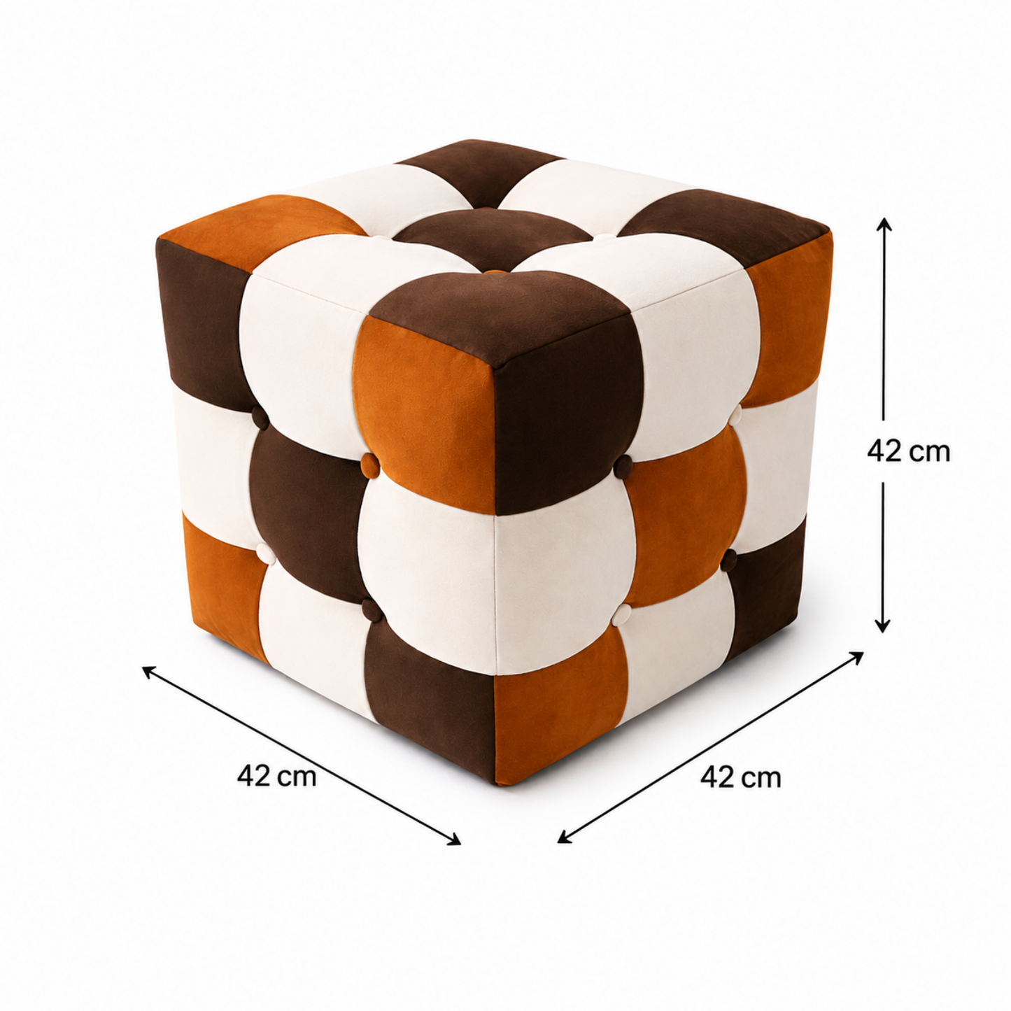 Karamel Patchwork Puf