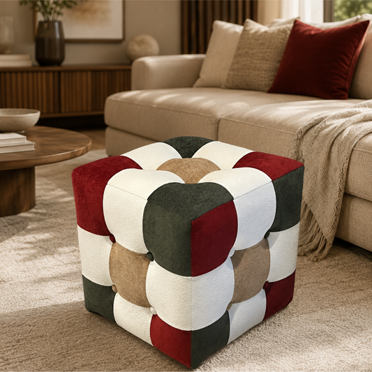 Yılbaşı Patchwork Puf