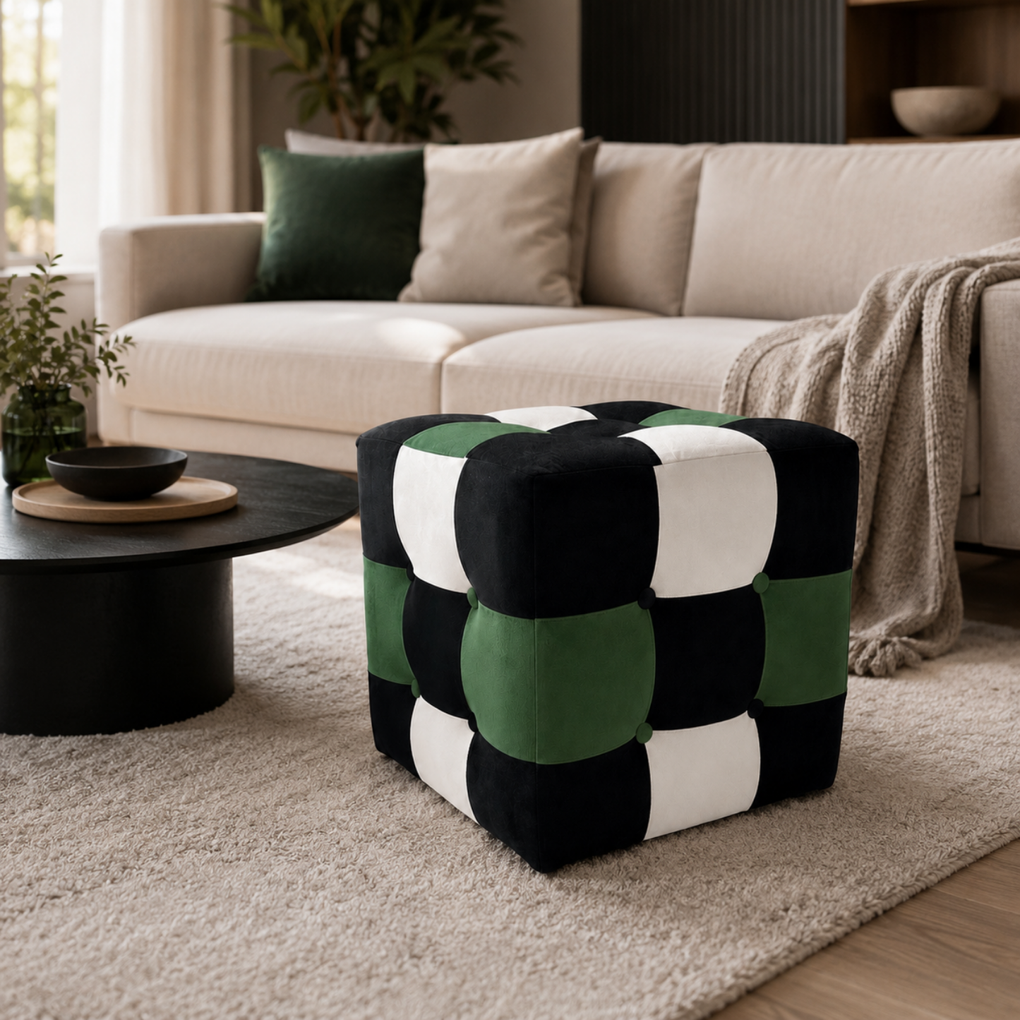 Forest Patchwork Puf