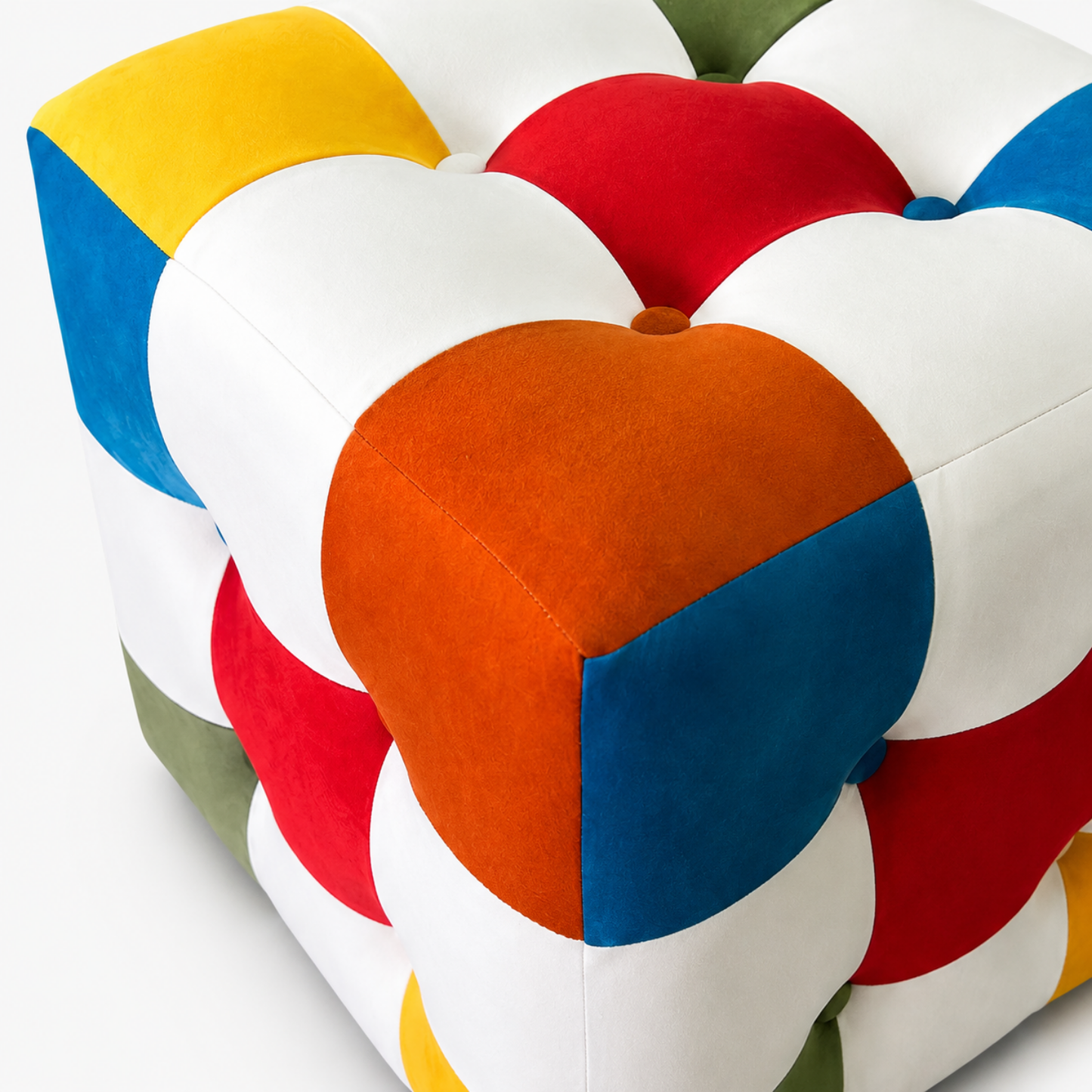 Rainbow Patchwork Puf