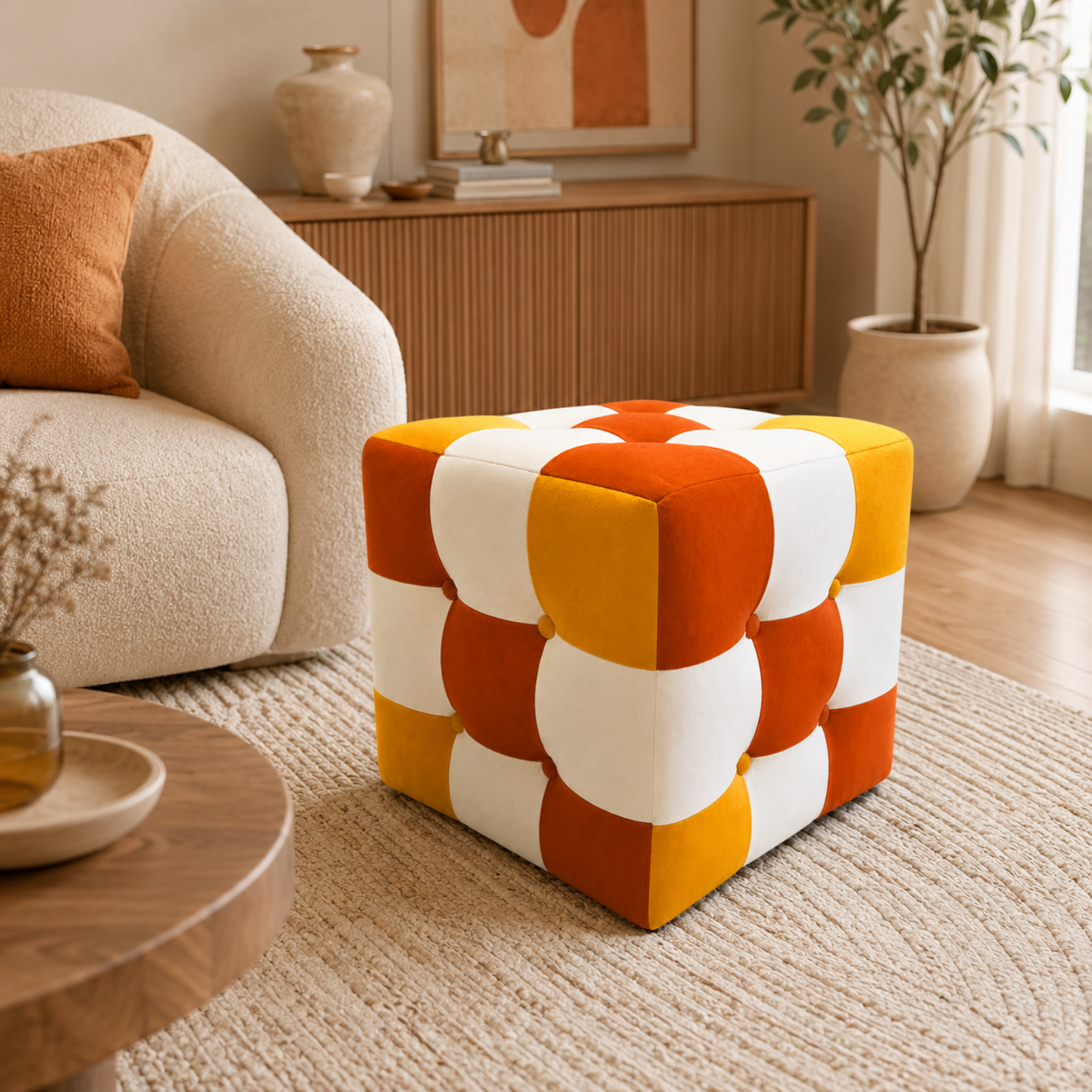 Sunset Patchwork Puf