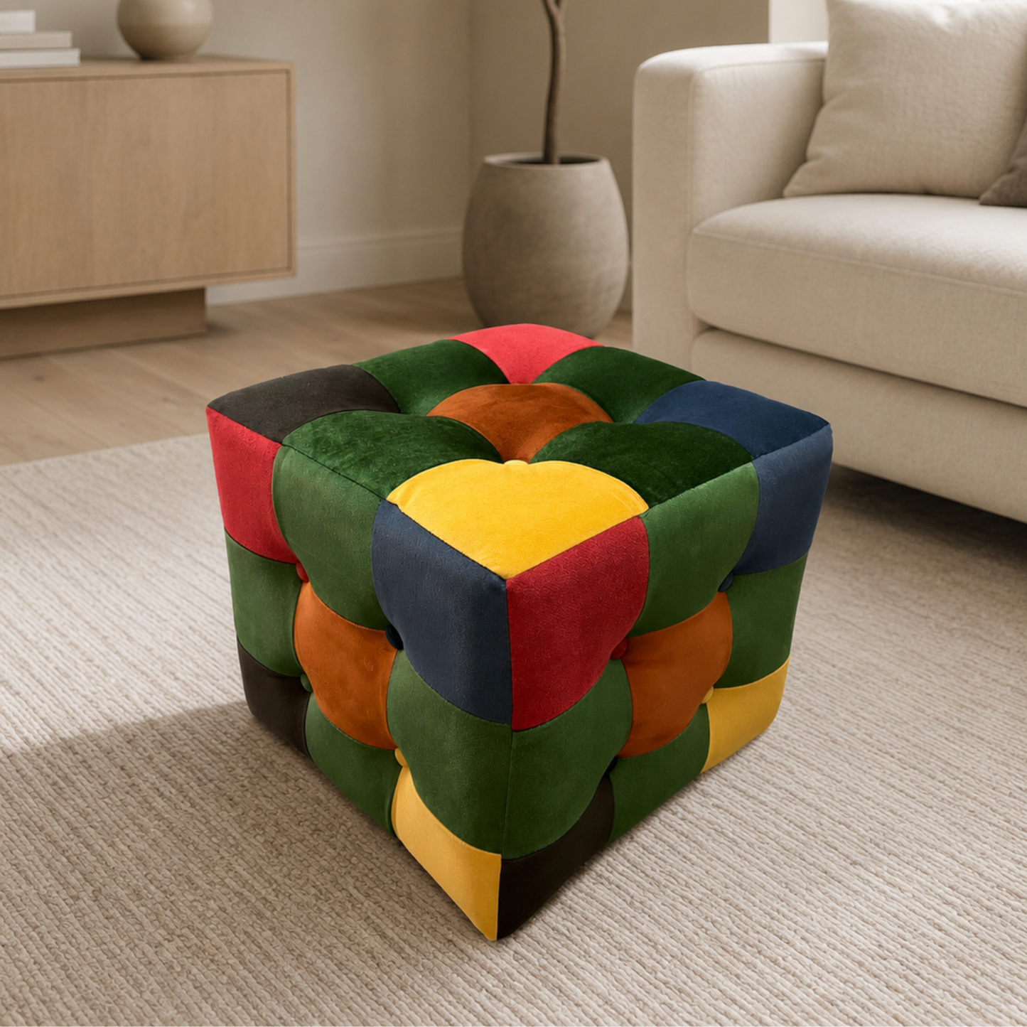Kış Patchwork Puf